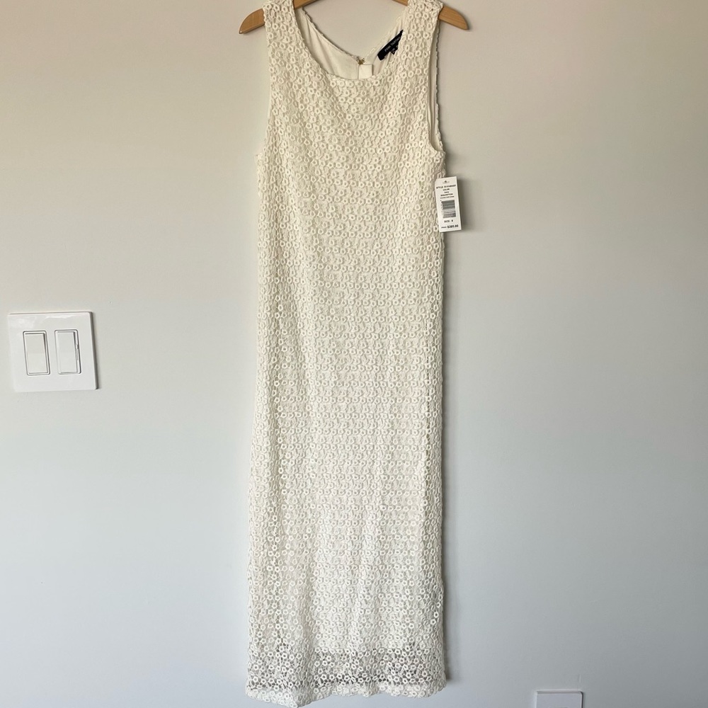 NWT Pink Tartan Crochet Lace Sleeveless Dress